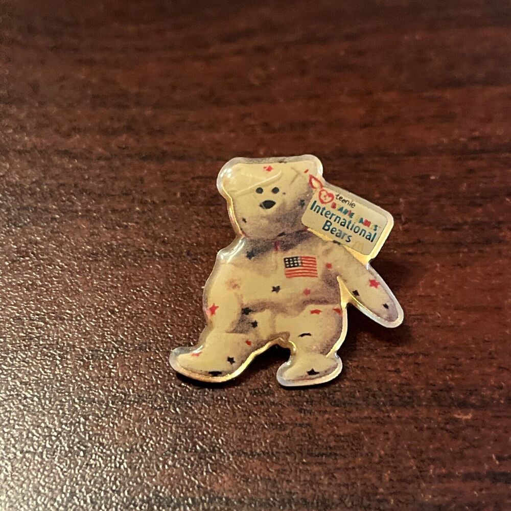 McDonald’s Ty‎ Teenie Beanie Babies International Bears Glory Lapel Hat Pin